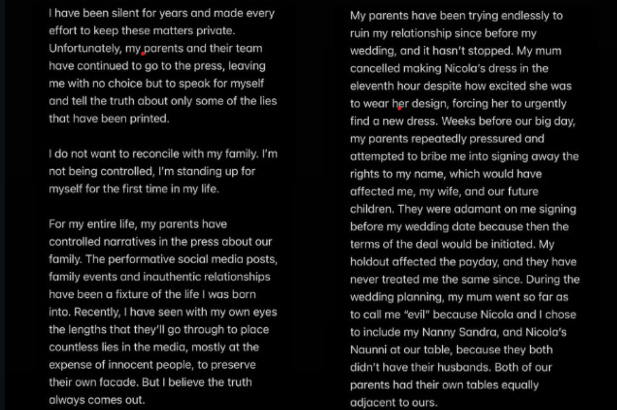 Hijo de David y Victoria Beckham expuso por qué no tiene relación con su familia.