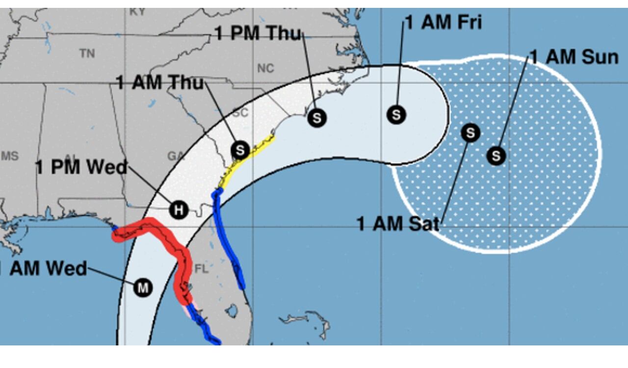 Serán cuatro los estados afectados por el paso del huracán Idalia