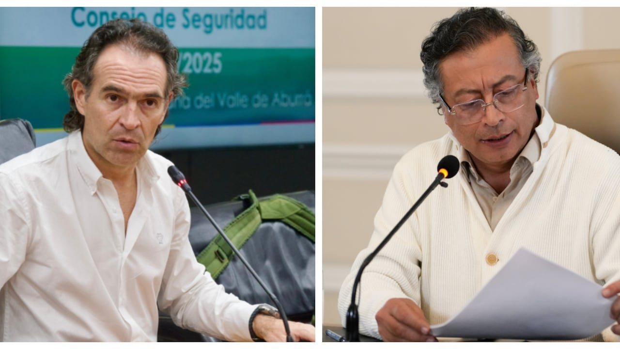 Fico Gutiérrez, alcalde de Medellín, y el presidente Gustavo Petro.