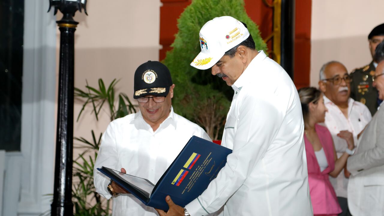 Gustavo Petro y Nicolás Maduro.