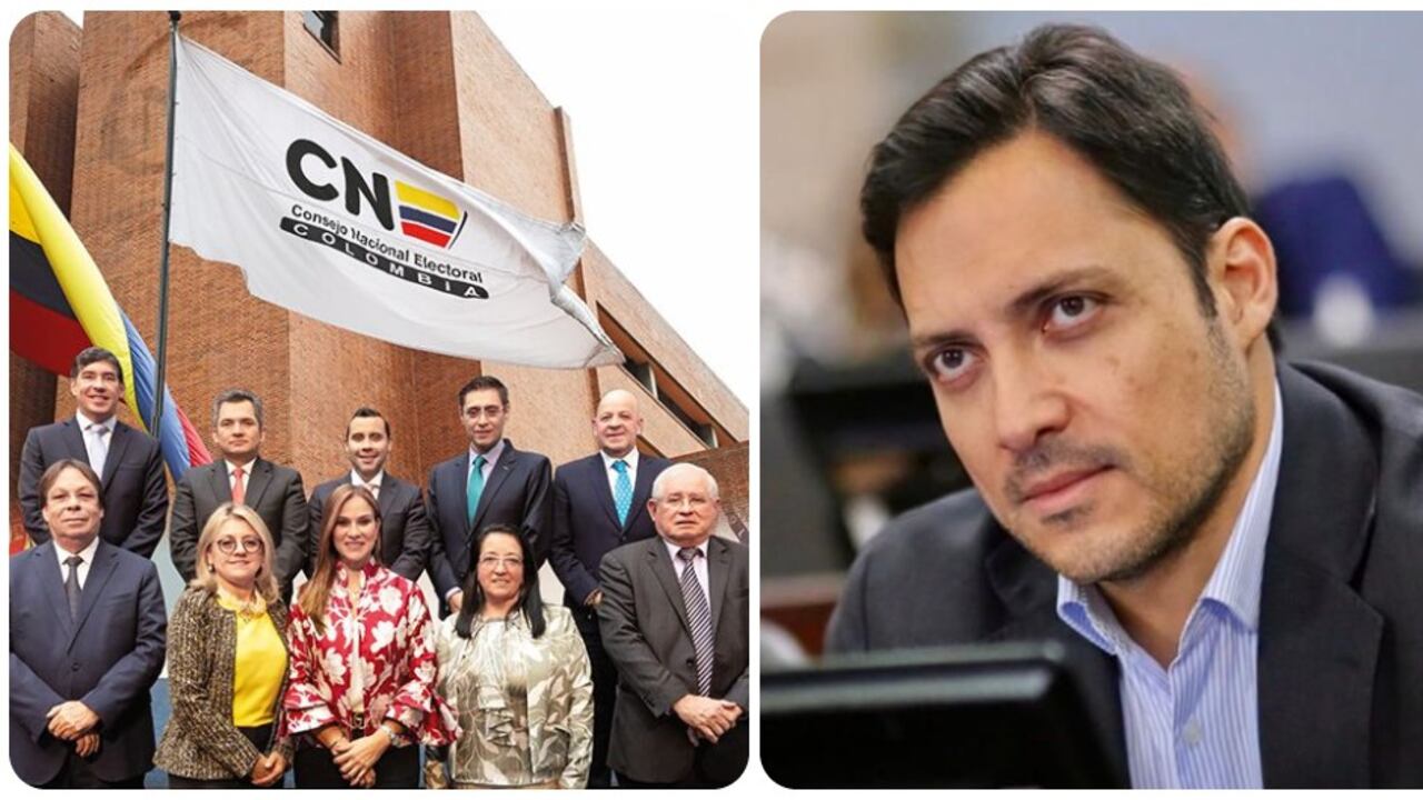 El Consejo Nacional Electoral y el senador de Cambio Radical, Carlos Fernando Motoa.