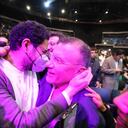 Celebración de Roy Barreras e Iván Cepeda en Movistar Arena