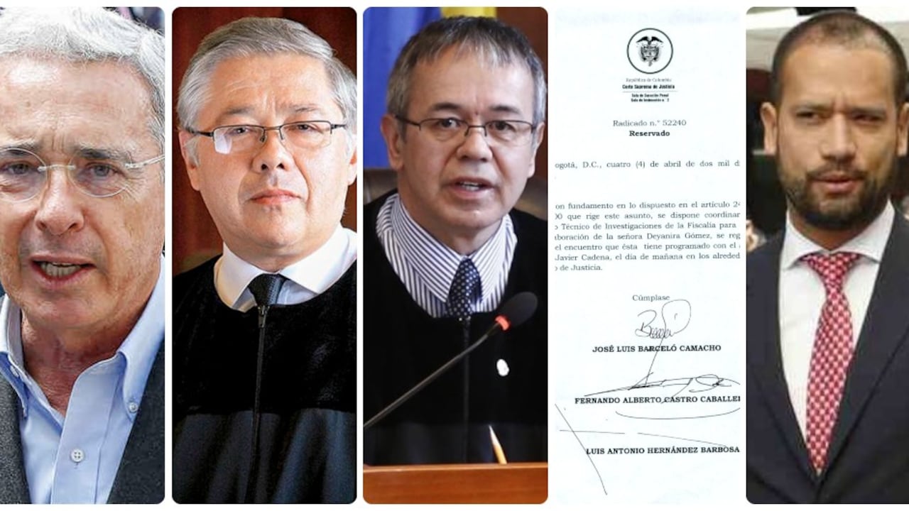 Álvaro Uribe, José Luis Barceló, Luis Antonio Hernández y Diego Cadena