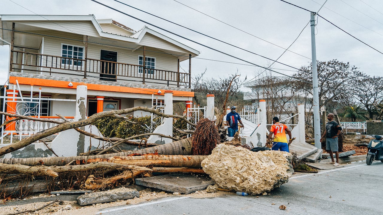 Devastación por el paso del huracán Iota en San Andrés.