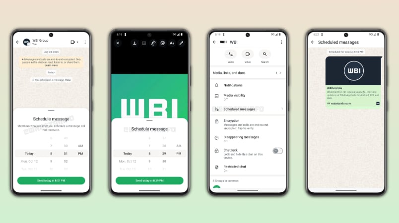 Así luce la función de programas mensajes de WhatsApp.