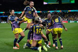 Selección Colombia Femenina durante el Mundial.