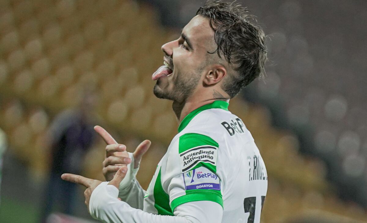 Tomás Ángel autor del primer tanto del partido ante América.