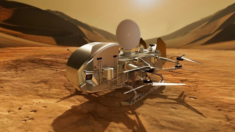 Así es Dragonfly, el helicóptero que la NASA enviará al espacio.