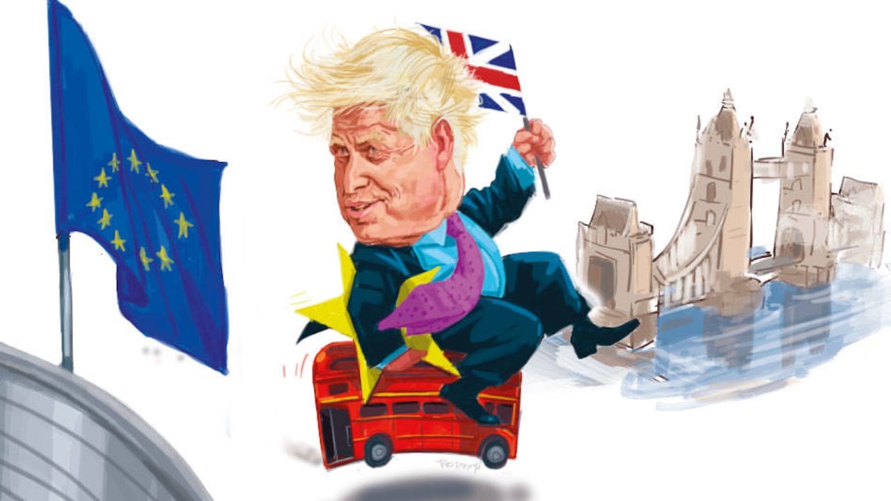 Si Johnson cumple su deseo de lograr un acuerdo rápido, el 31 de diciembre de 2020 marcaría el fin de las negociaciones y del periodo de transición. Caricatura: Jorge Restrepo