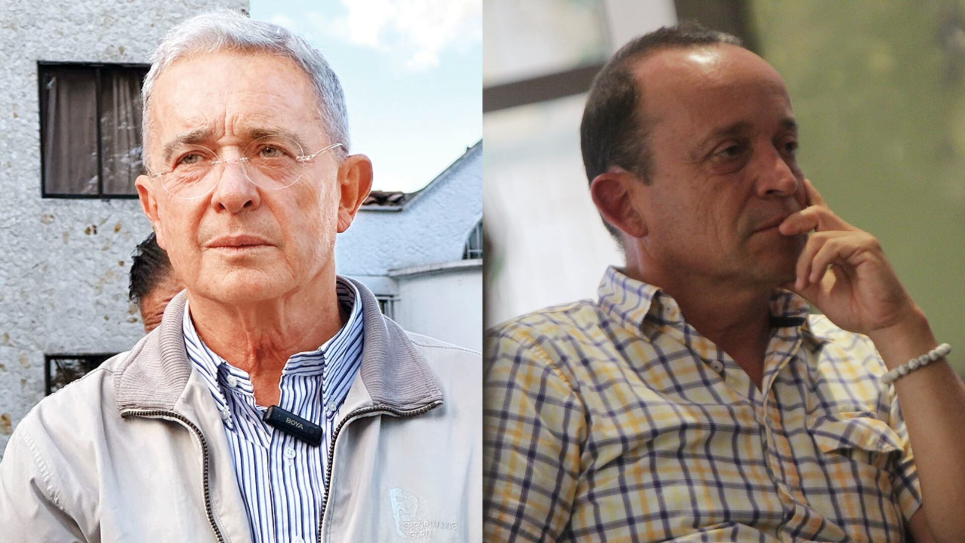 Álvaro Uribe y Santiago Uribe.