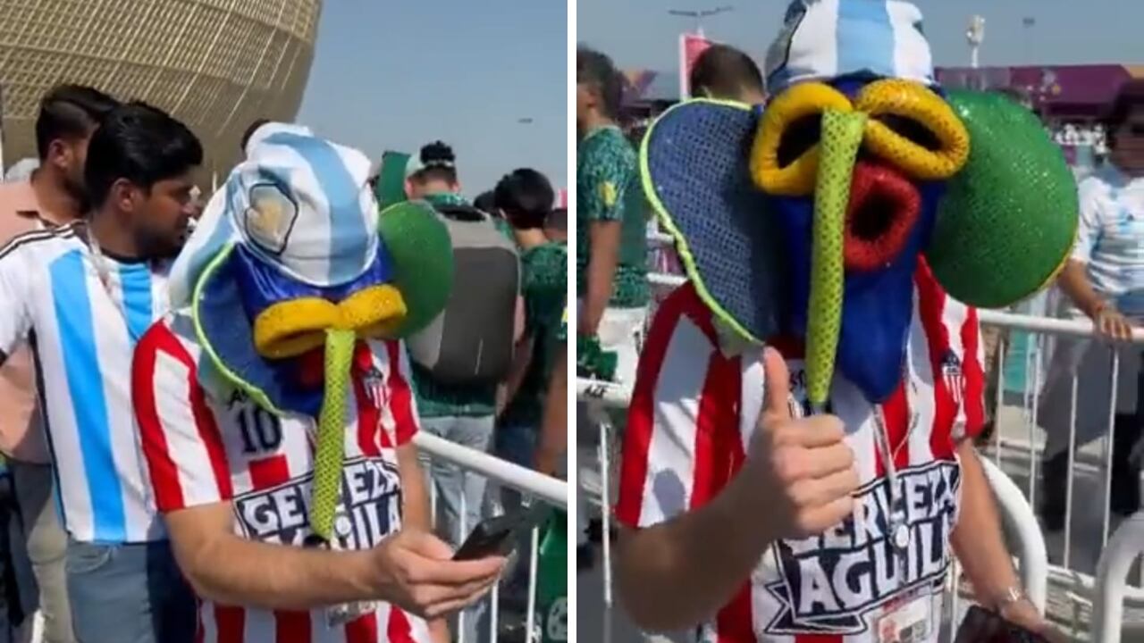 'Marimonda' estuvo presente en la previa de Argentina vs. Arabia Saudita.