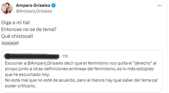 La respuesta de Amparo Grisales a internauta que la criticó