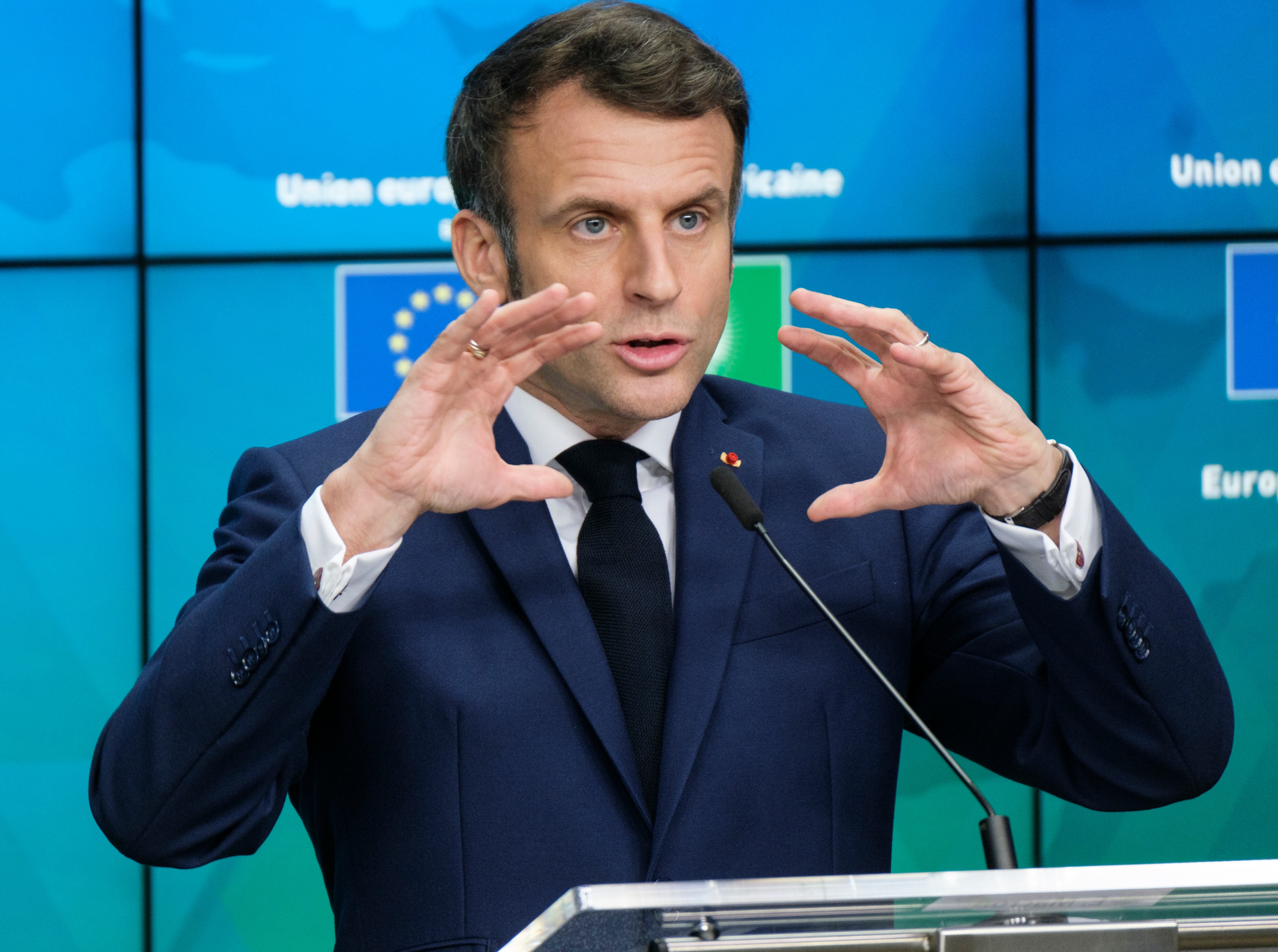 Emanuel Macron reaccionó a los ataques rusos a Ucrania