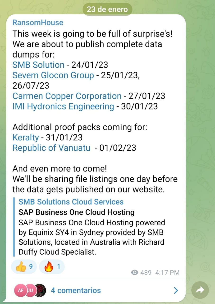 Ciberataque a Sanitas.