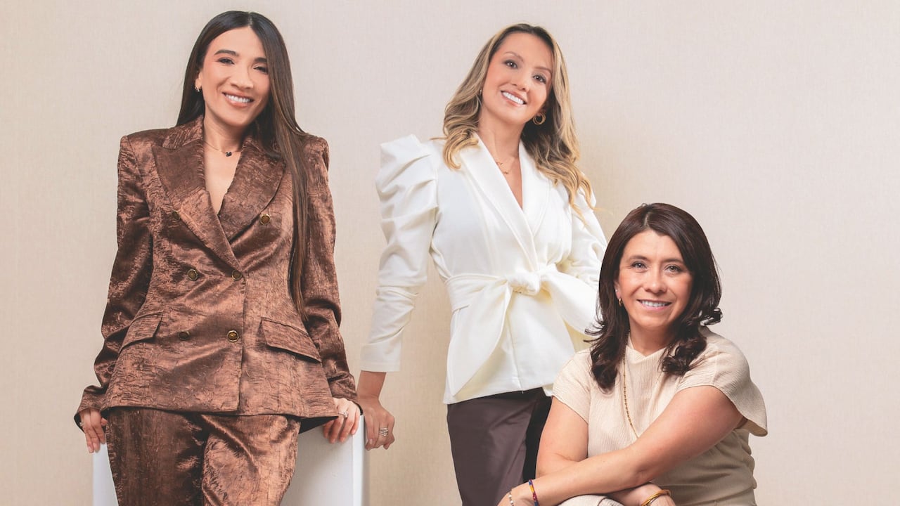 De izquierda a derecha: Angélica de la Peña, Caterine Rojas y Jenny Arévalo.