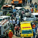 El siniestro vial en San Salvador se saldó con dos muertos y varios heridos.