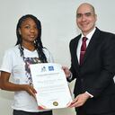 La hermana de Michelle Dayana González, Hilary Liceth, será estudiante de sicología de la Universidad Santiago de Cali, anunció el rector del alma máter, Carlos Andrés Pérez.