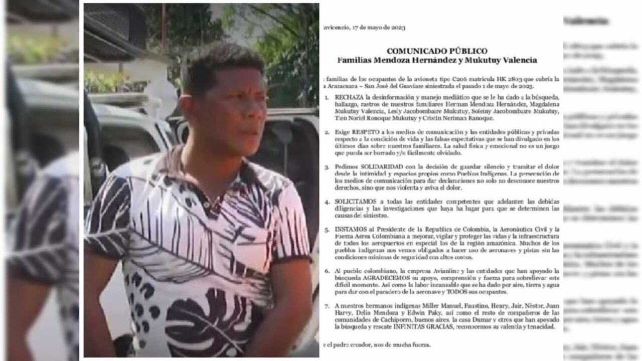 Manuel Ranoque, padre de los cuatro menores desaparecidos.