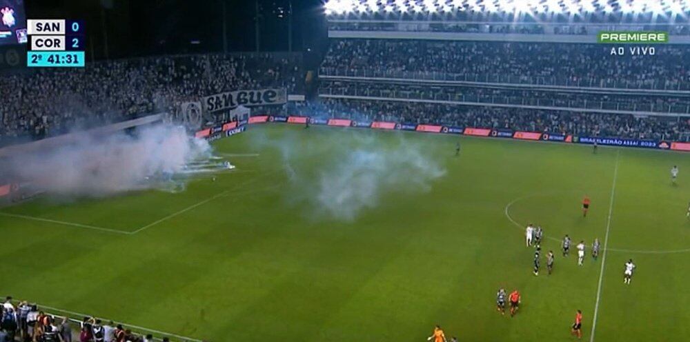 Disturbios Santos Corithians.