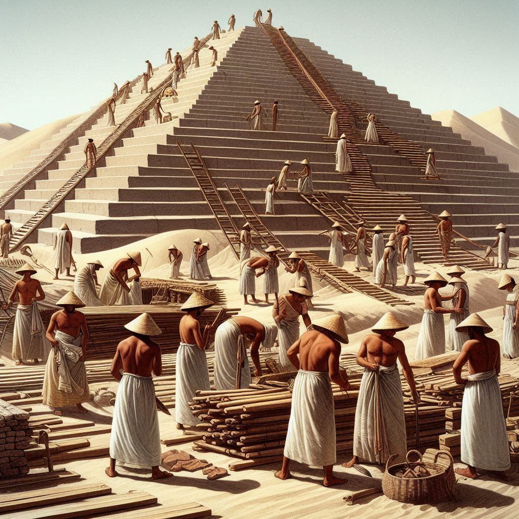 A través de la inteligencia artificial, se han creado ilustraciones que representan las pirámides en construcción con rampas en zigzag, ofreciendo una perspectiva intrigante sobre cómo los antiguos egipcios pudieron levantar los pesados bloques.