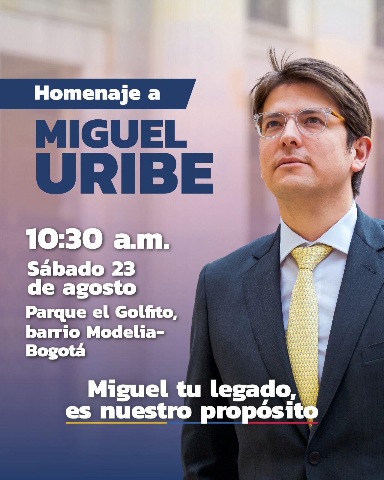 El homenaje del expresidente Uribe a Miguel Uribe Turbay