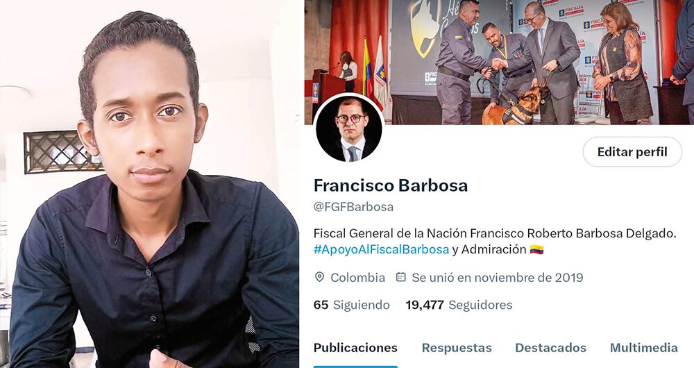     Edwin Victoria asegura que la cuenta dice claramente que es de apoyo al fiscal Francisco Barbosa y que no pretende engañar a nadie. 