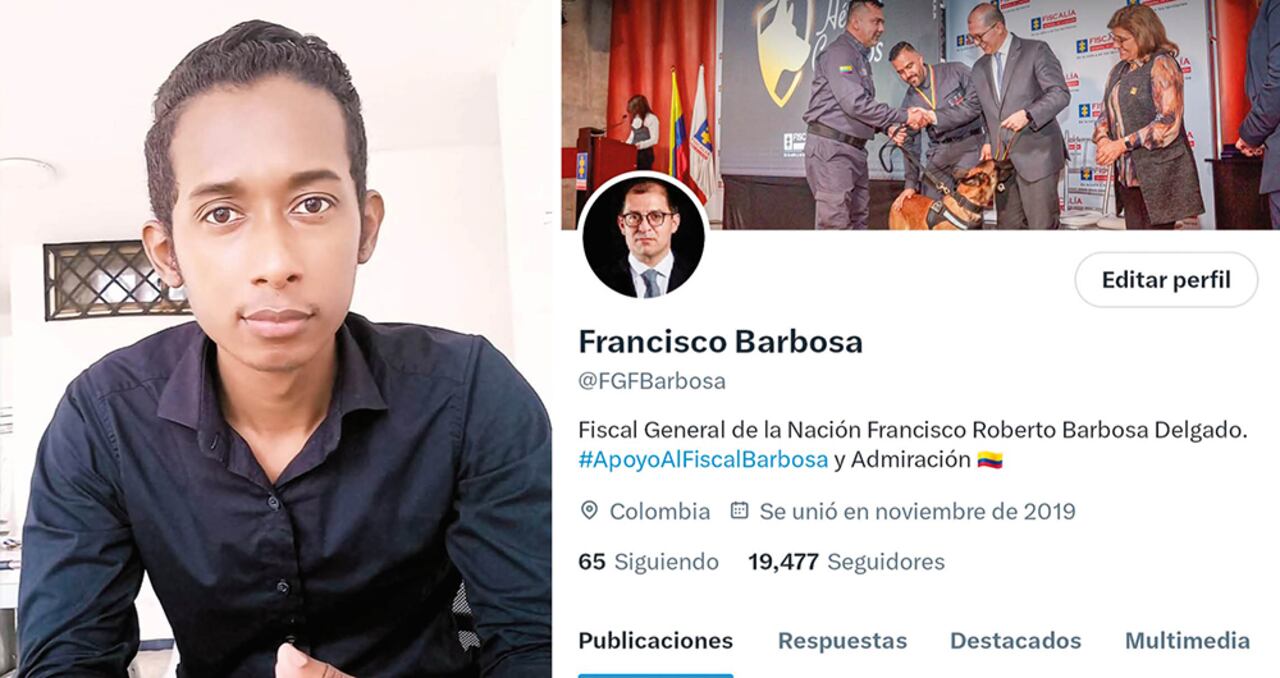Edwin Victoria asegura que la cuenta dice claramente que es de apoyo al fiscal Francisco Barbosa y que no pretende engañar a nadie.