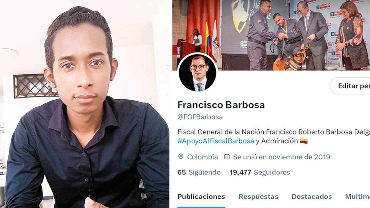 Edwin Victoria asegura que la cuenta dice claramente que es de apoyo al fiscal Francisco Barbosa y que no pretende engañar a nadie.