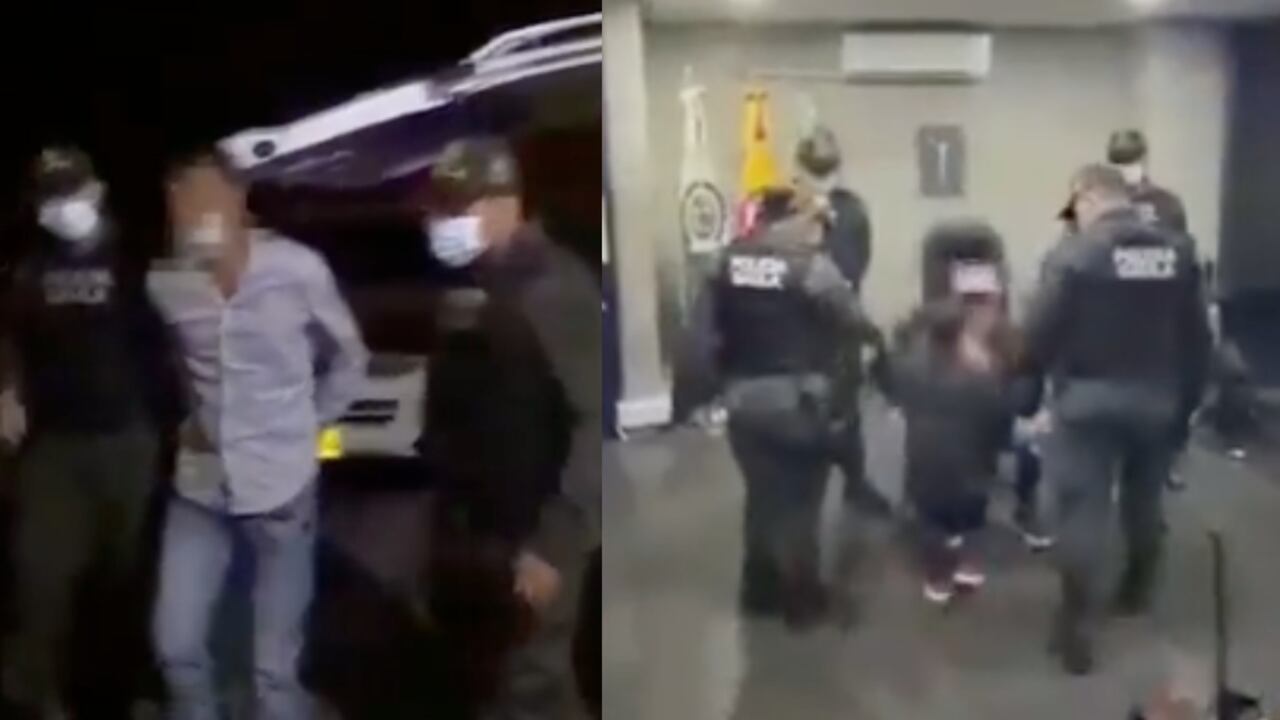 Imagen del hombre capturado y del pequeño cuando es entregado a su madre.