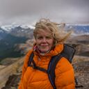 Kris Tompkins on her hike up the mountain range in Patagonia, Chile. (Jimmy Chin)