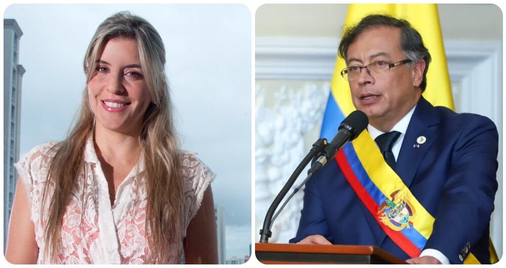 Ángela Benedetti y Gustavo Petro.