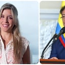Ángela Benedetti y Gustavo Petro.