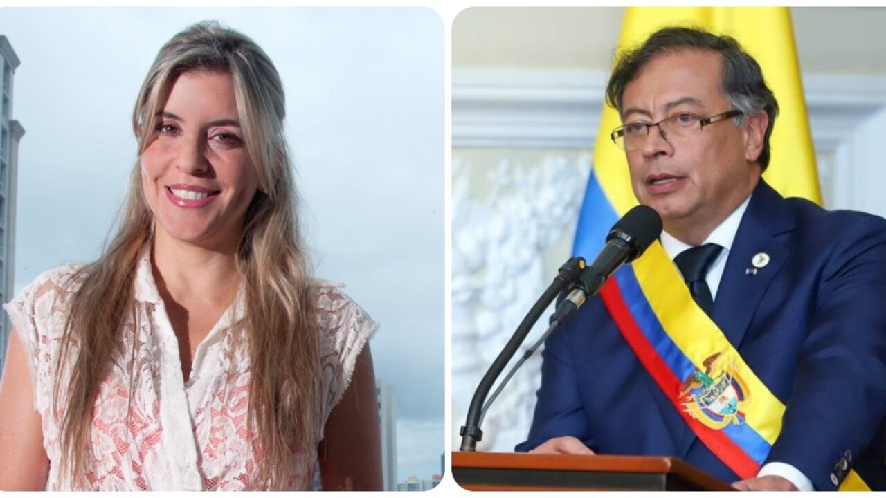 Ángela Benedetti y Gustavo Petro.