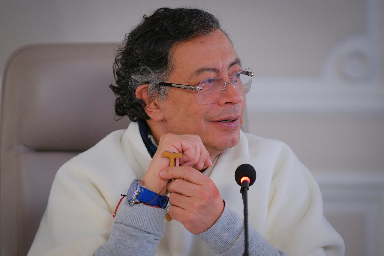 El presidente, Gustavo Petro, en el consejo de ministros del 24 de junio, en Bogotá