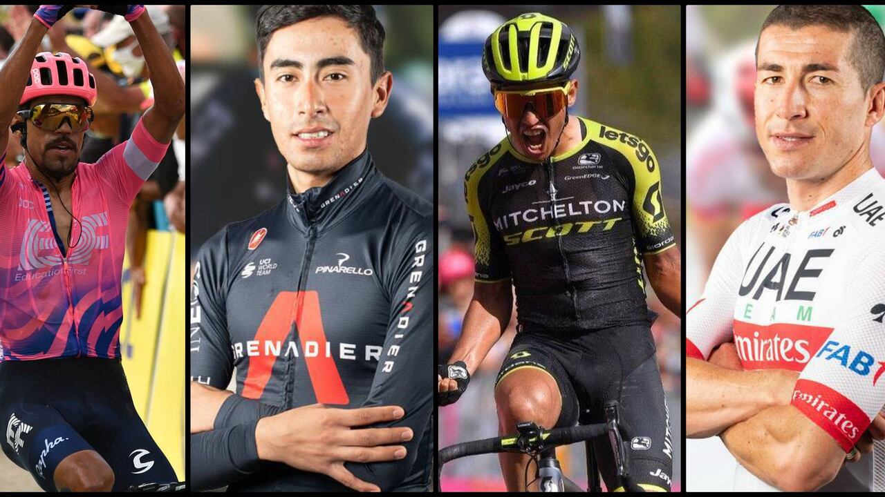 Daniel Martínez, Iván Sosa, Esteban Chaves y Sergio Luis Henao.