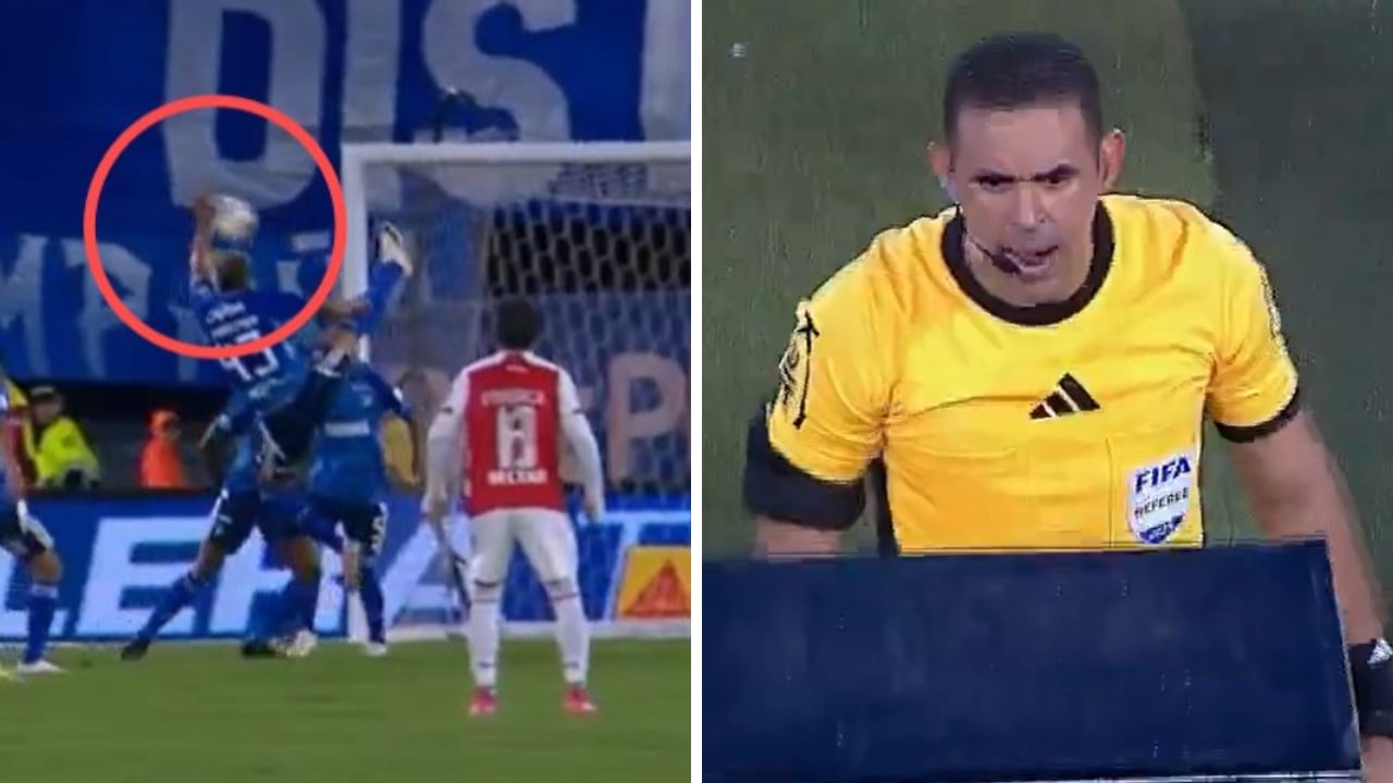 La polémica mano en el Santa Fe vs. Millonarios que ha dado bastante de qué hablar. Analistas dan su veredicto.