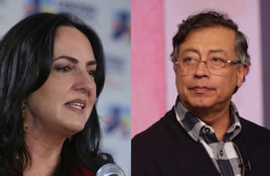 María Fernanda Cabal y Gustavo Petro