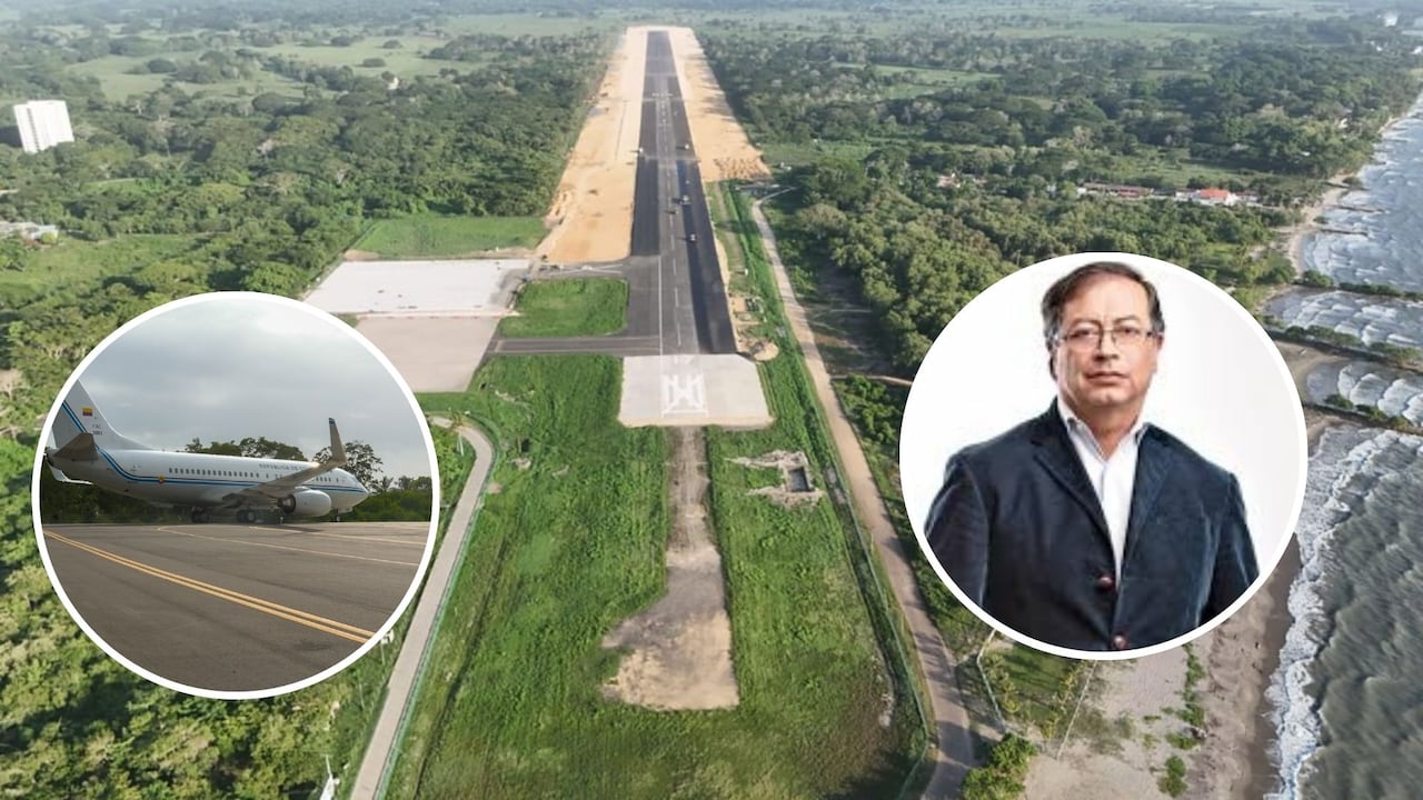 “Aterrizo en el avión presidencial en la pista aérea de Tolú hecha en mi gobierno”, escribió Petro después del incidente.