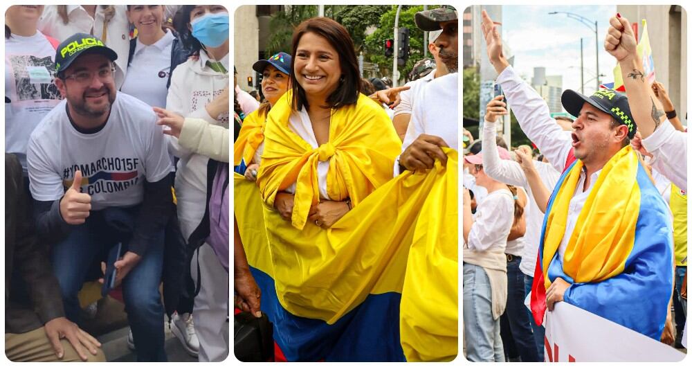 Los senadores Ciro Ramírez, Paola Holguín y el congresista Juan Espinal.
