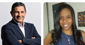 Alcalde de Cali, Jorge Iván Ospina; Luz Marina Cuéllar, directora de comunicaciones de la Administración Municipal de la capital del Valle.