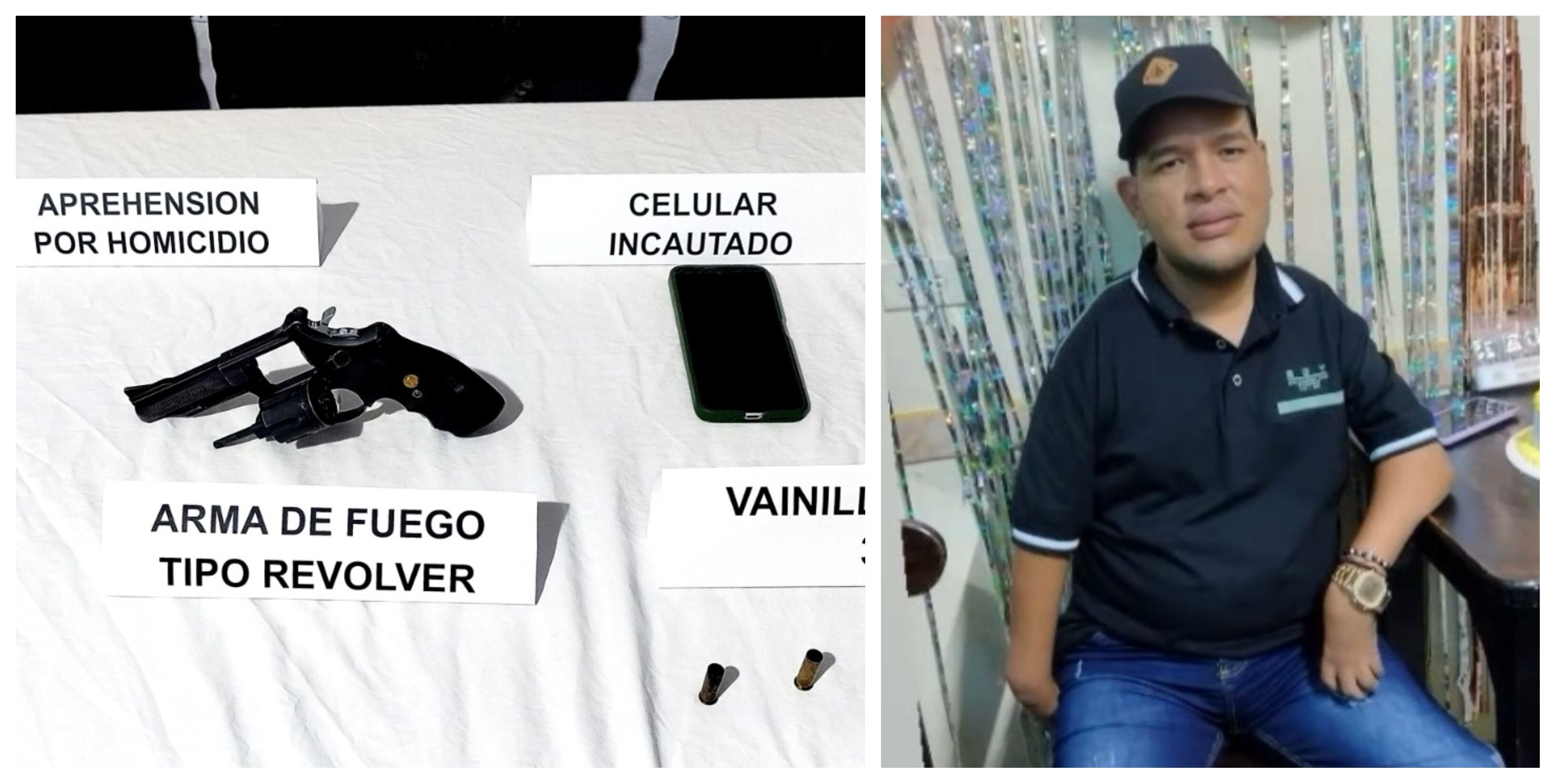 Arma y celular incautados al menor que asesinó al concejal de San Andrés de Cuerquia Juan Camilo Espinosa.