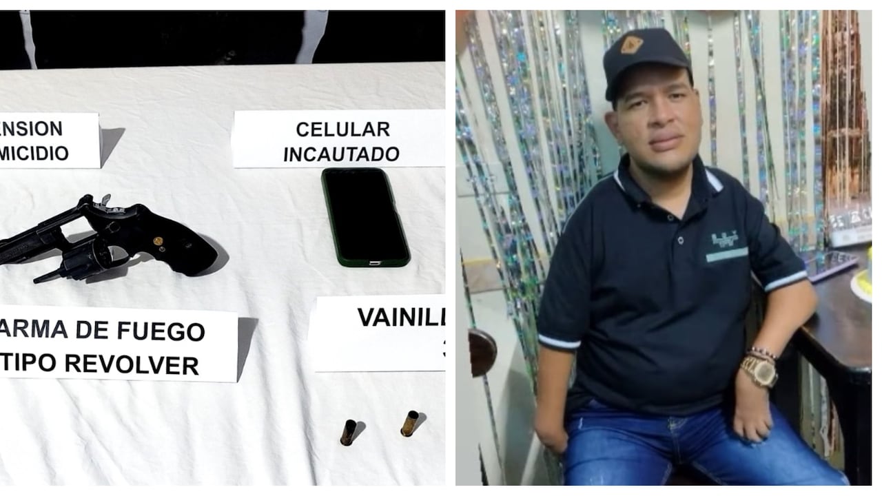 Arma y celular incautados al menor que asesinó al concejal de San Andrés de Cuerquia Juan Camilo Espinosa.