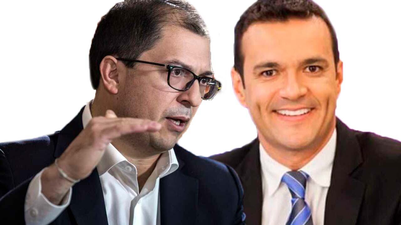 El fiscal Francisco Barbosa y el periodista Juan Diego Alvira