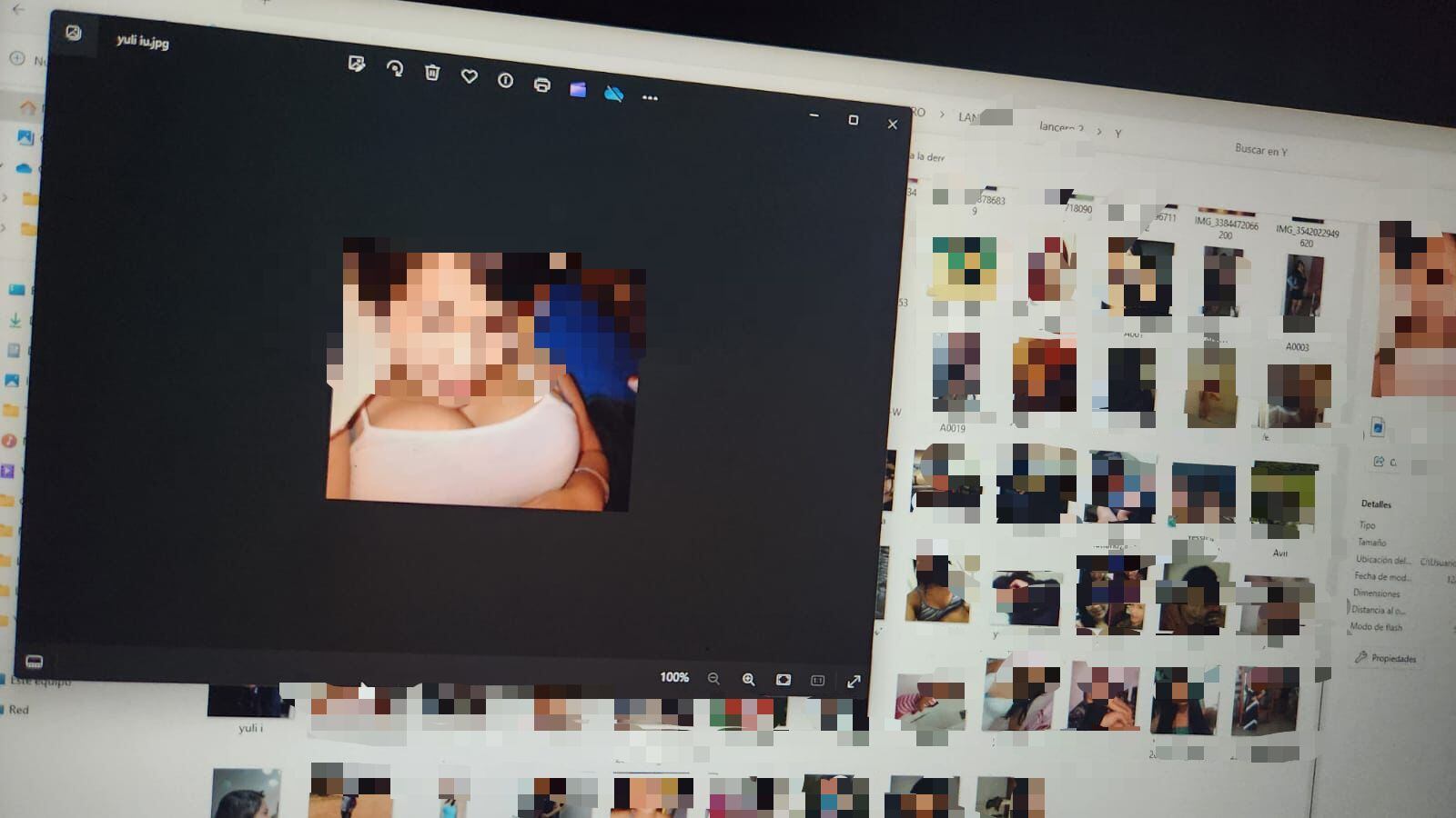En el computador del mayor Edwin Aguirre, había fotos de mujeres desnudas, según la sargento Karina Ramírez.