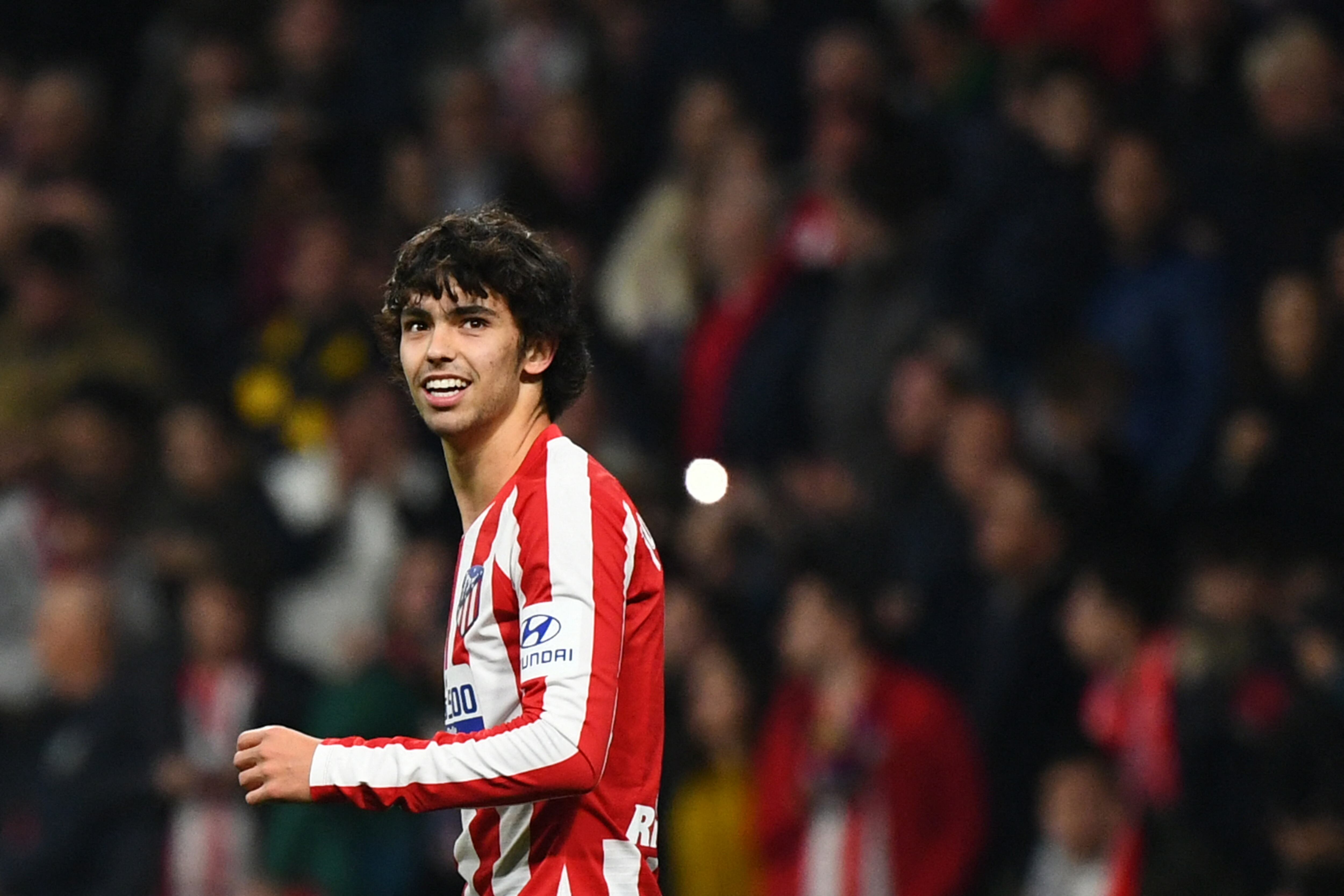 (FILES) In this file photo taken on February 23, 2020 Atletico Madrid's Portuguese forward Joao Felix celebrates after scoring during the Spanish league football match Club Atletico de Madrid against Villarreal CF at the Wanda Metropolitano stadium in Madrid. - Atletico Madrid forward Joao Felix has joined Chelsea on loan for the rest of the season, the Premier League club announced on January 11, 2023. The 23-year-old will bolster the attacking options for manager Graham Potter, whose squad is currently hard-hit by injuries and languishing in 10th spot in the table. (Photo by GABRIEL BOUYS / AFP)