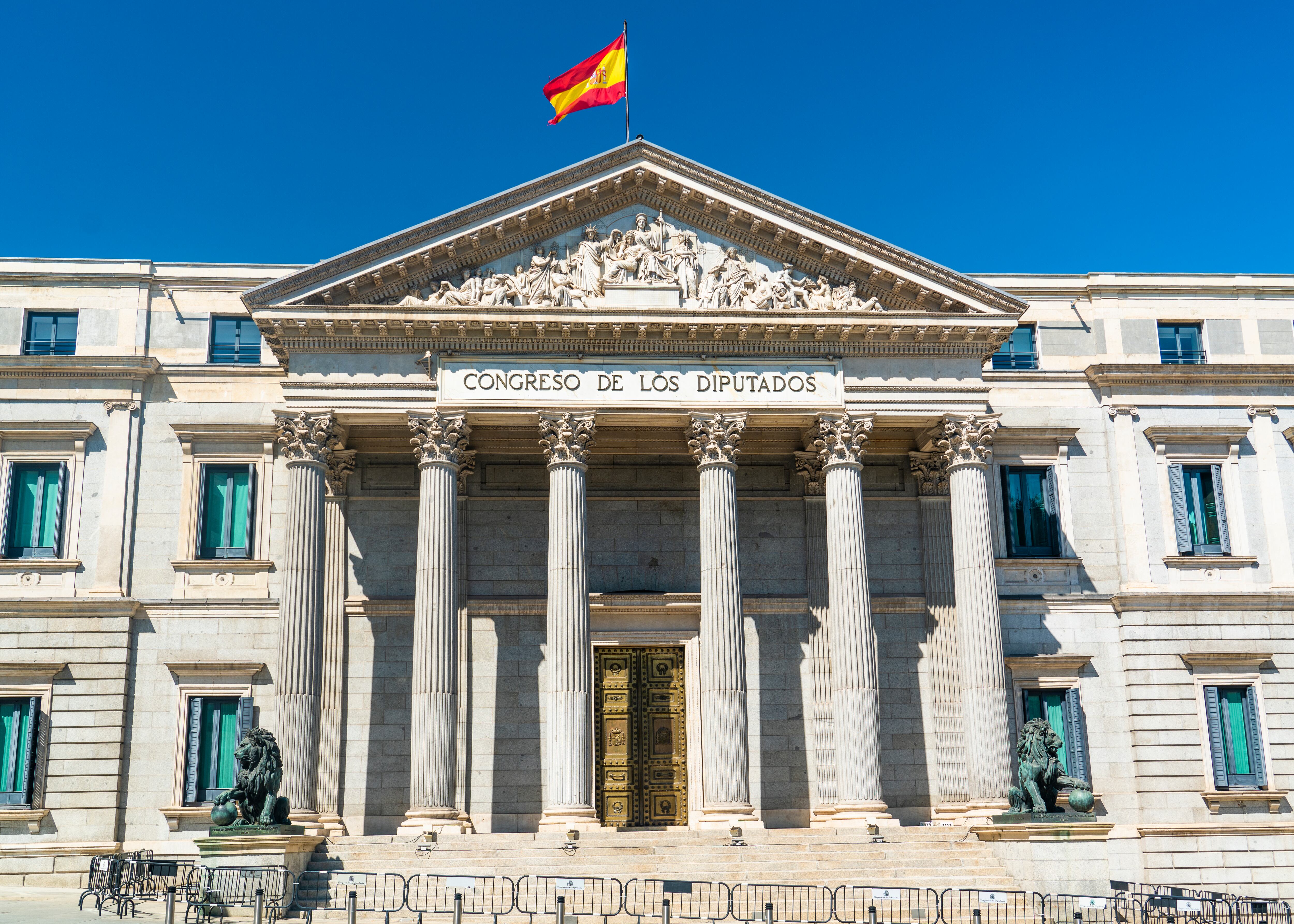 La Cámara Baja de la legislatura española en Madrid, España.