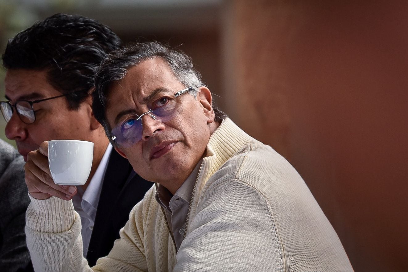 Presidente Gustavo Petro, el alcalde de Bogotá Carlos Fernando Galán