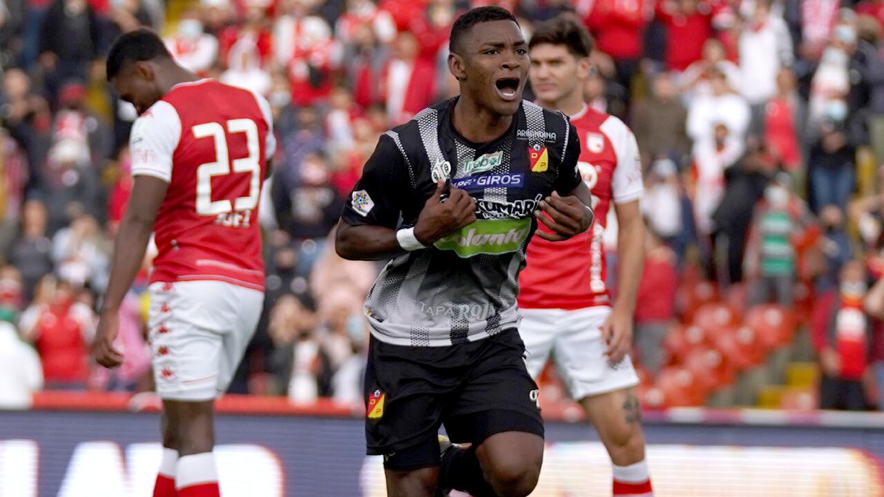 Brayan León marcó el primer tanto del partido en El Campín