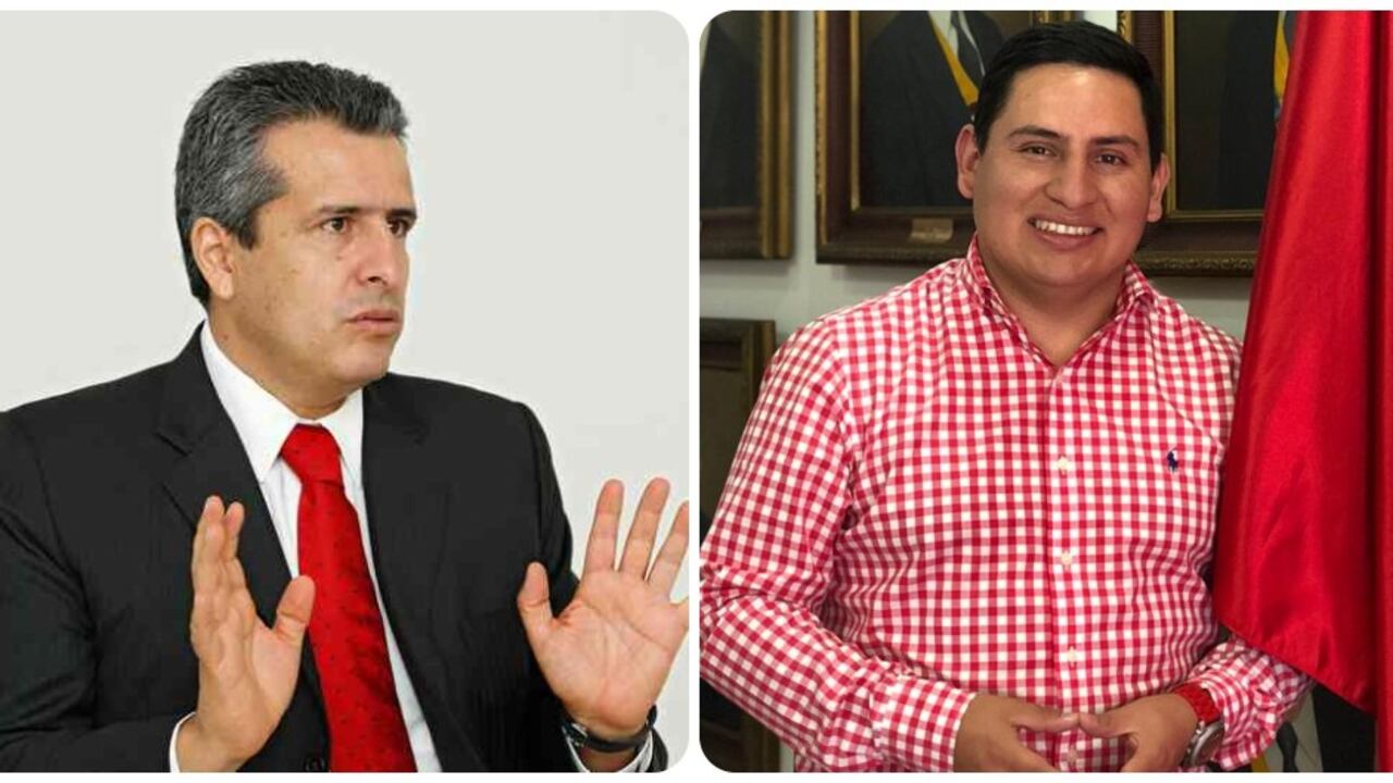 El senador Luis Fernando Velasco y el presidente del directorio Nacional de Juventudes del liberalismo, John Baquero.