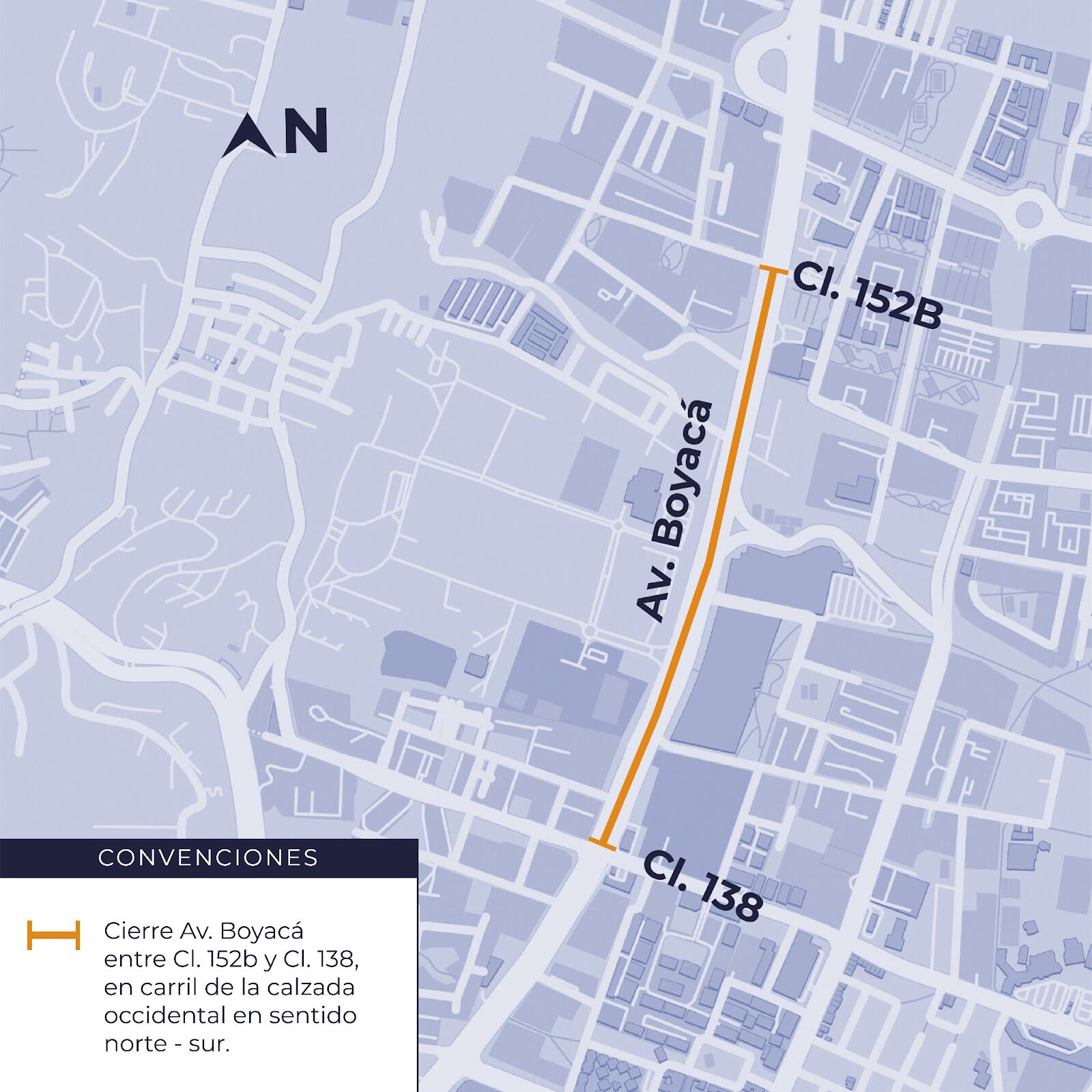 Cierre en la avenida Boyacá.